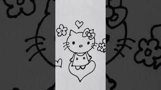 Cute drawing / Hello Kitty #shorts #cute #drawing screenshot 4