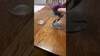 Tensegrity table and toroidal watering can.