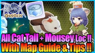 100% Cat Tail & Mousey with Map Guide!! A ton of Diamond & Traits Stats!! [Ragnarok Origin Global]