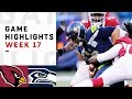 Cardinals vs. Seahawks Week 17 Highlights | NFL 2018