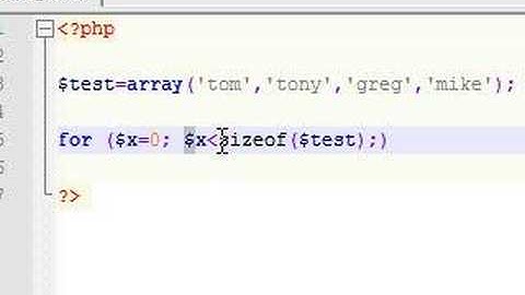 PHP Tutorial - 13 - Arrays with Loops