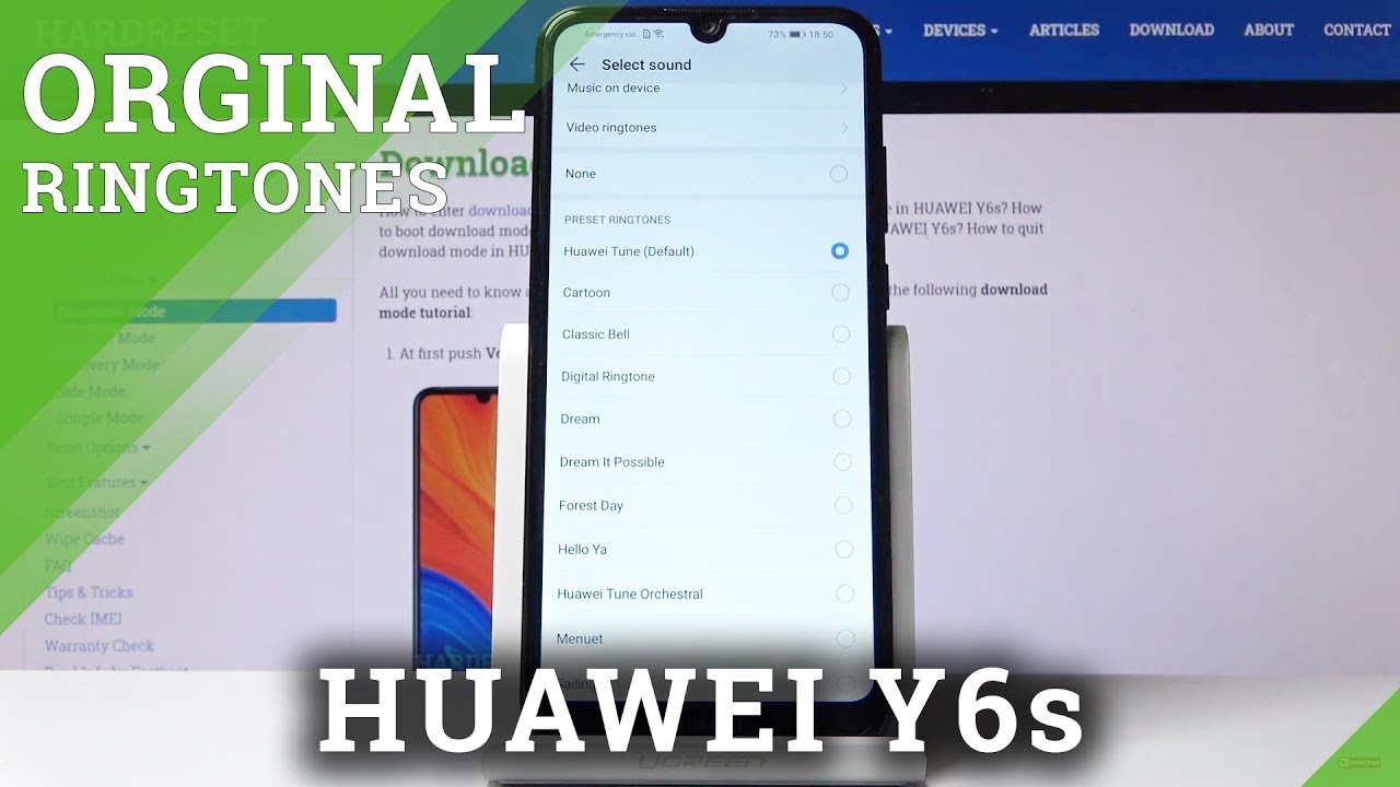 How to Change Ringtones in HUAWEI Y6s Ringtone List YouTube