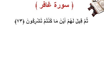 سورة غافر الأية 73