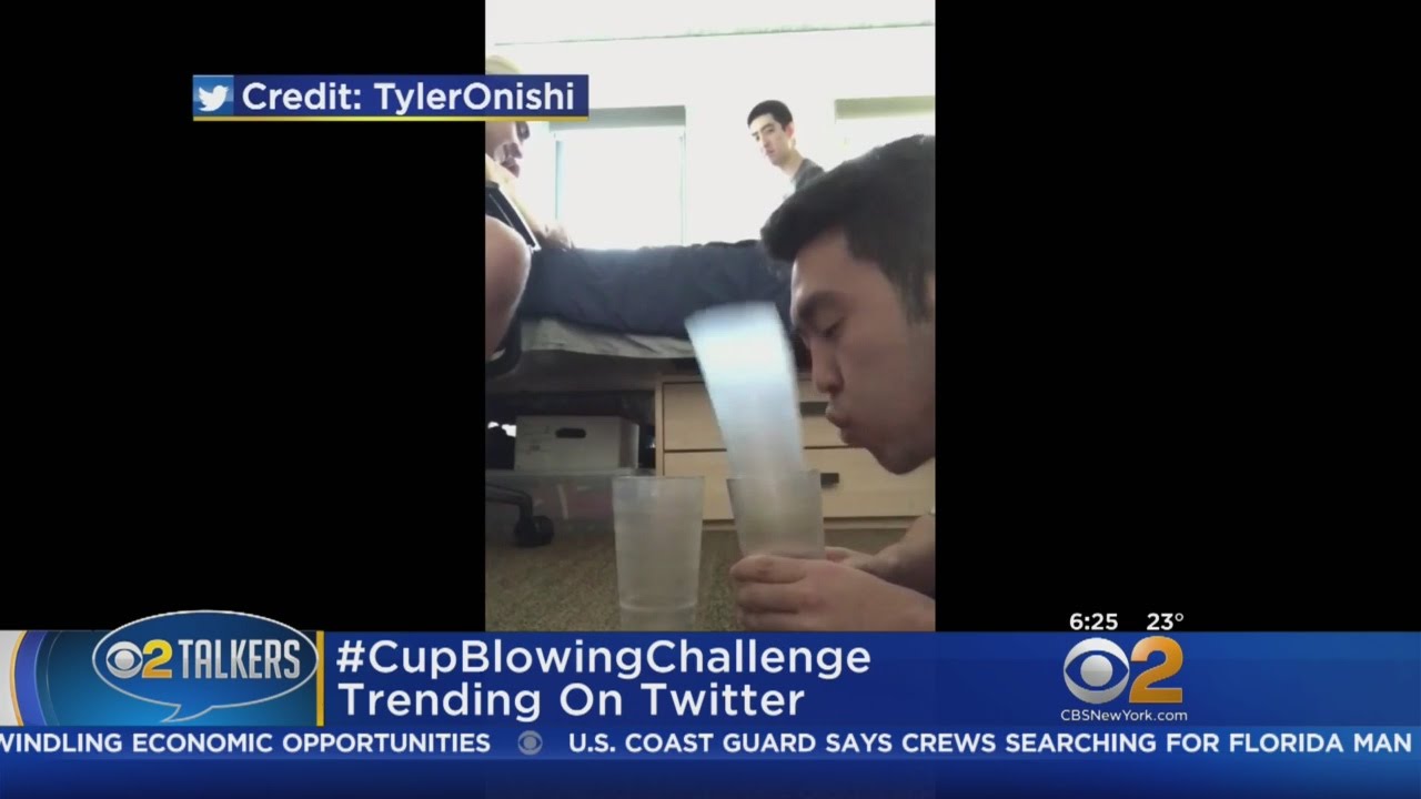 Cup-Blowing Challenge