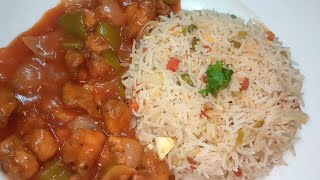 Chicken Manchurian | Chicken Manchurian with Egg Fried Rice | Restaurant Style Chicken Manchurian