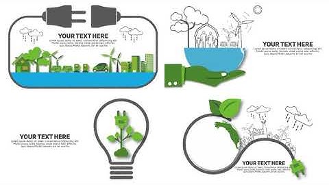 Ecology Sketch Color Concepts and Icons Pack | After Effects Template | Video Displays