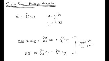 18. Chain Rule Multiple Variables class recording