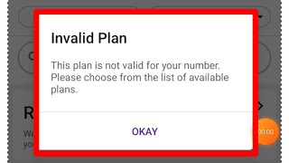 PhonePe Fix Invalid Plan is not valid for your number. Please choose from the list available Problem