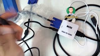 تحويل شاشة الكمبيوتر او التلفزيون العادي الي شاشة تليفزيون اتش دي الي فيجا - Convert HDMI to VGA