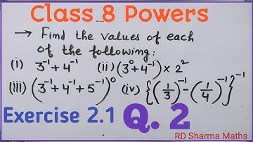 class 8 ex. 2.1 q2 powers | rd sharma maths | ncert cbse