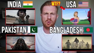 Army Recruitment Ads  India v USA v Pakistan v Bangladesh (WHAT IS USA's VIDEO?!?) Reaction