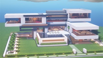 Minecraft: Modern Mansion Tutorial | Architecture Build (#2)