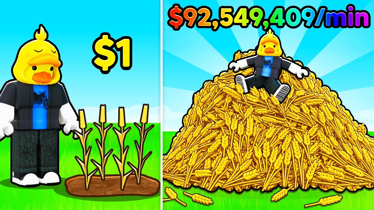 I Built MAX LEVEL Wheat Farm and Made $92,498,185 in Roblox!