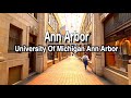 Detroit Ann Arbor Relaxing Walk Around University of Michigan | 5k 60 FPS | City Sounds