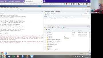 RStudio on the virtual machine