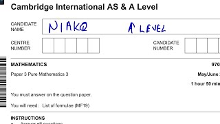 GCE - JUNE 2023 INTEGRATION QUESTION QP 33