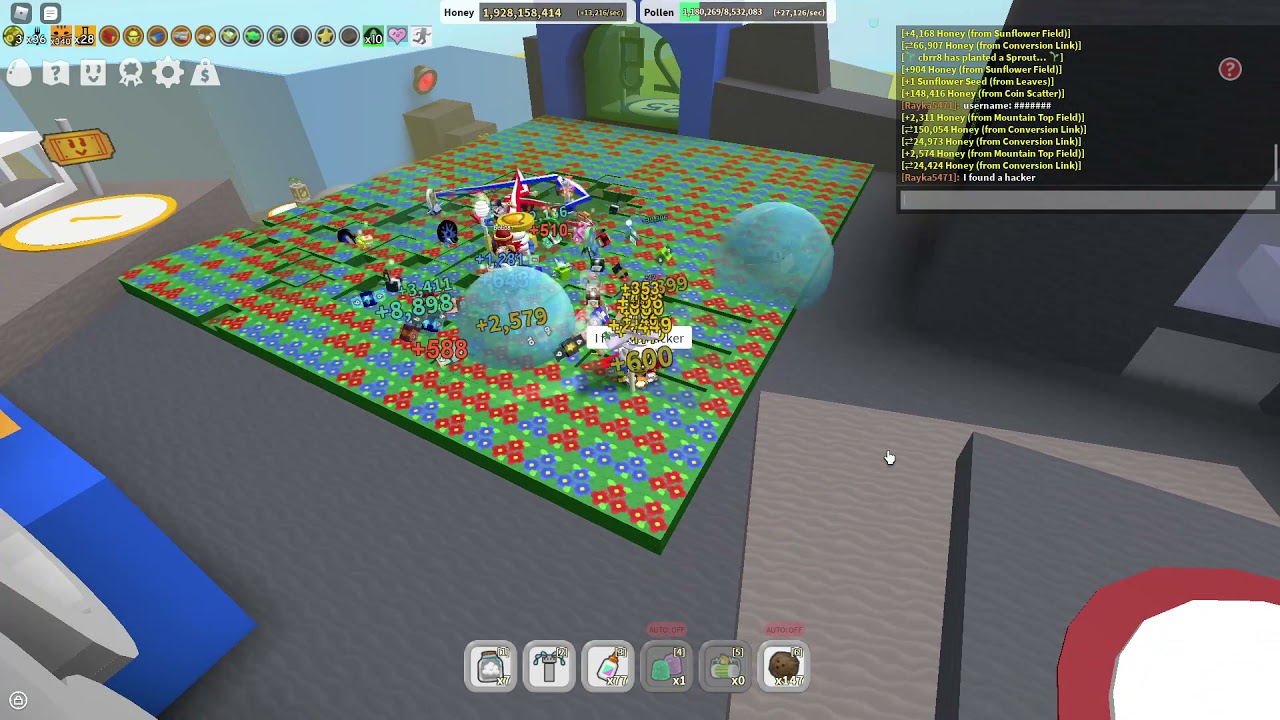 Just a hacker in Bee swarm simulator - YouTube