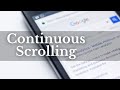 Continuous Scrolling Update from Google