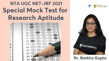 Special Mock Test for Research Aptitude | Paper-1 | NTA UGC NET-JRF 2021 | Dr. Barkha Gupta