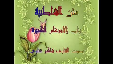 متن الشاطبية باب الإدغام الكبير بصوت القارئ شاكر غناوي