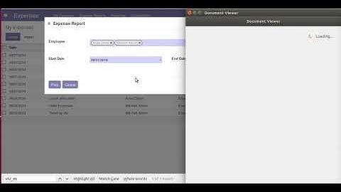 Print Employee Expense Report in ODOO
