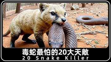 毒蛇最怕的20大天敵，眼鏡王蛇只能排第20，第一名堪稱食蛇狂魔！#毒蛇 #毒蛇天敵 #毒蛇剋星 #眼鏡蛇 #響尾蛇