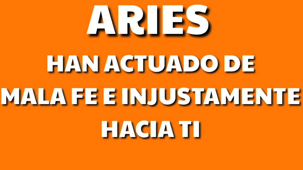 ARIES♈🐏 LA JUSTICIA DIVINA SE PONE A TU FAVOR - YouTube