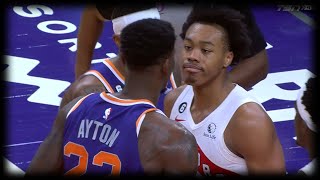 Scottie Barnes and Deandre Ayton Altercation - Raptors vs Suns | 1\/30\/2023