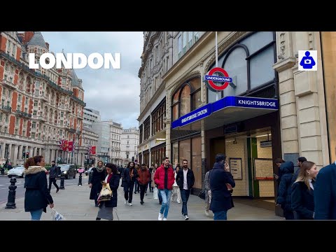 London Winter Walk 🇬🇧 SOUTH KENSINGTON, London Oratory to Harrods | Central London Walking Tour HDR