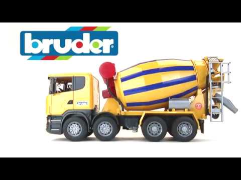 Бетономешалка Scania Bruder Scania R Series Cement Mixer Truck 03-554 