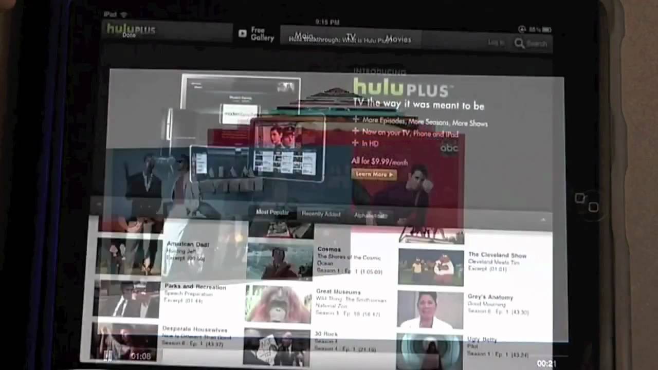 Hulu Plus App for iPhone, iPad, iPod and Touch YouTube