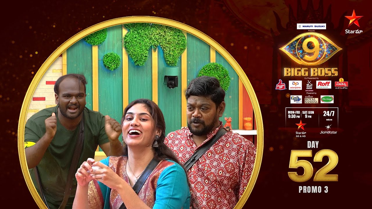 Bigg Boss Telugu 9 | Day 52 Promo 3 | Nonstop Fun 😂💥 | Nagarjuna | Star Maa