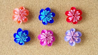 簡単 円形クラフトパンチで作る丸くて可愛い花 Diy How To Make Paper Flowers With Paper Punch Youtube
