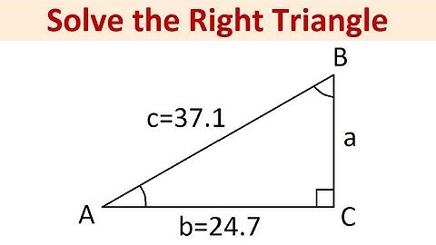 Solve the Right Triangle Given the Hypotenuse and a Leg