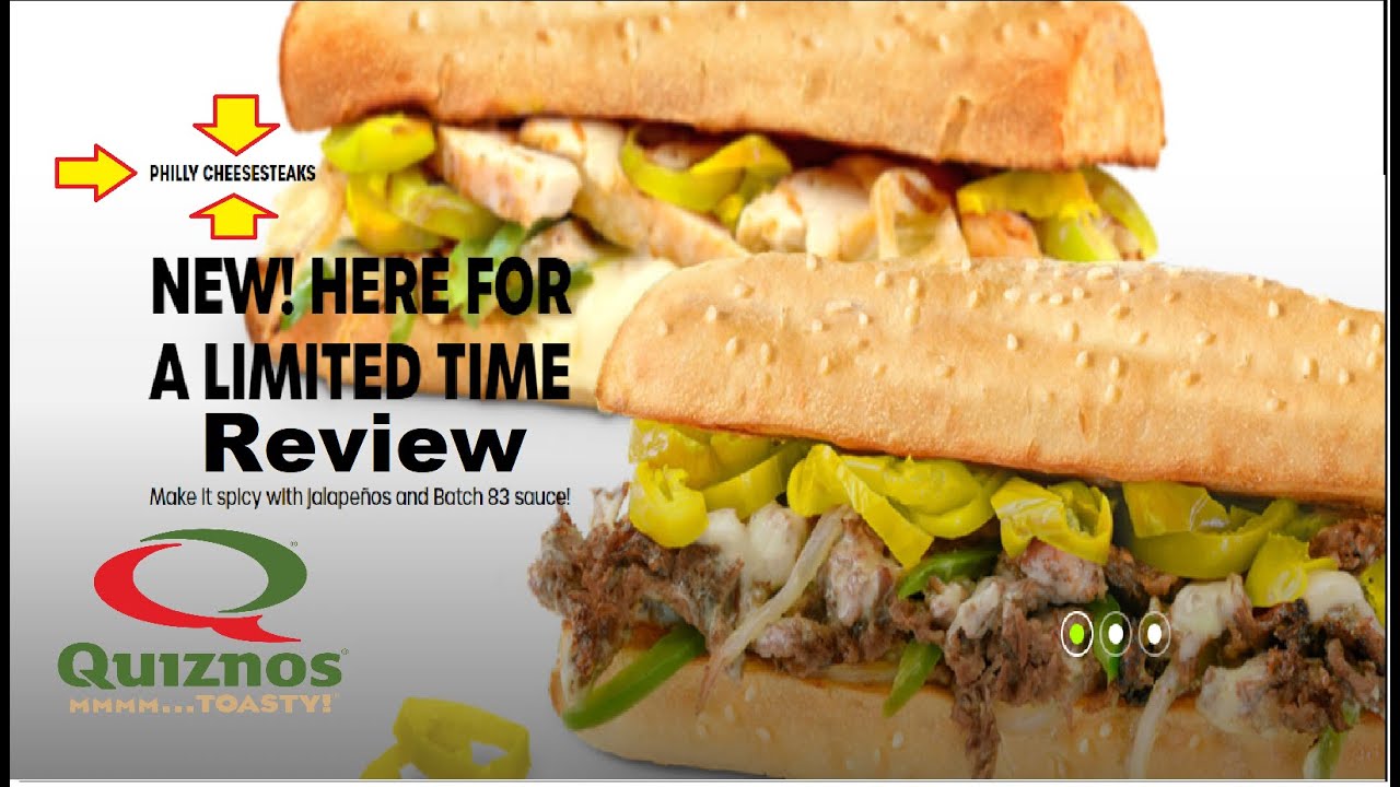 Quiznos Philly Cheesesteaks Review YouTube