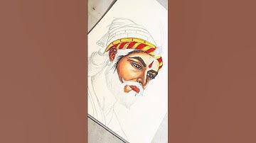 Chhatrapati Shivaji Maharaj Drawing, #shorts #art #drawing #shivajimaharaj #oilpastel #artist