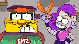 BRAWL STARS ANIMATION #87 - EMZ Hairdresser Vs. GRIFF