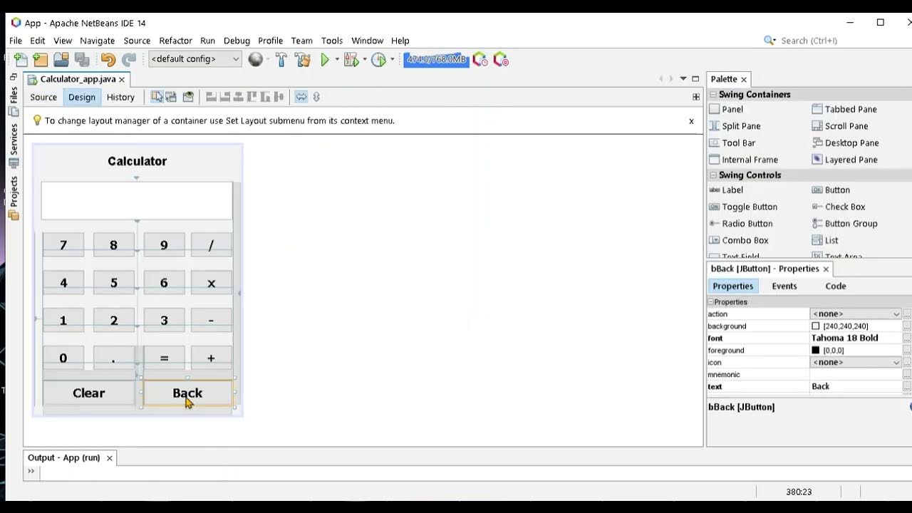 calculator using java NetBeans - YouTube