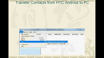 How to transfer htc desire contacts to computer