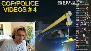 xQc reacts to police\/cops videos (Compilation) #4
