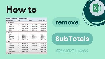 Excel Pivot Table: How to Remove Subtotals