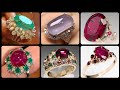 Most Expensive And Luxury Gemstone Rings In 14k Gold/ Ruby Emerald Diamond Opal Engagement Rings