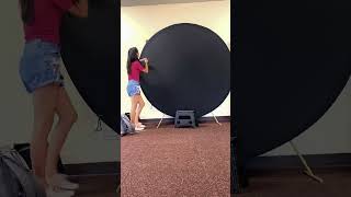 How To Attach Balloon Garland To The Fabric Backdrop Covers