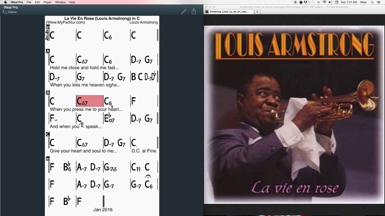 Louis Armstrong La Vie En Rose Trumpet Sheet Music - Epic Sheet Music