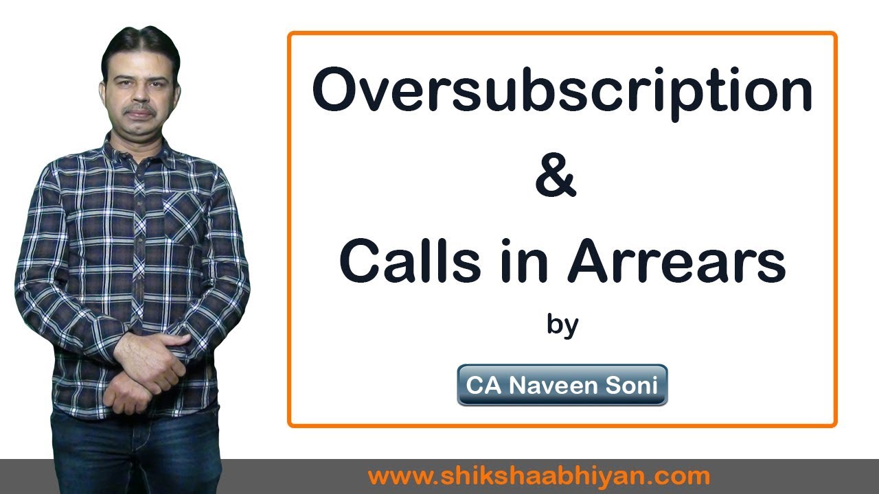 Over Subscription & Calls in Arrears ( Accounts Q4 ) CBSE Class 12 YouTube