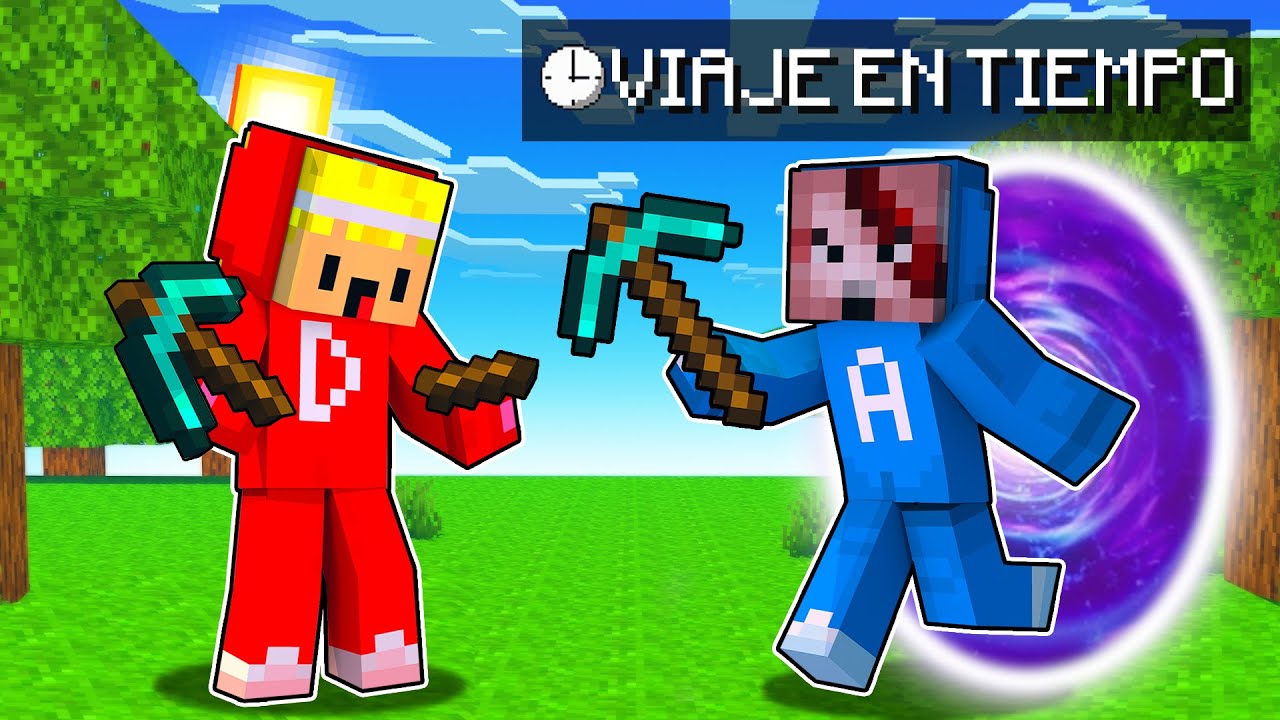 Viajé en El Tiempo Para Ayudar A Mi Amigo en Minecraft