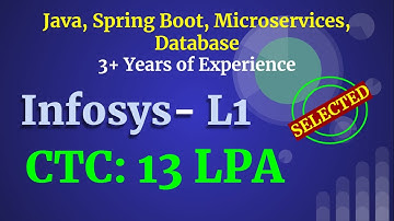 Infosys 3 Years Java Experience | Java | Spring Boot | Microservices | Selected