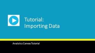 Importing data tutorial