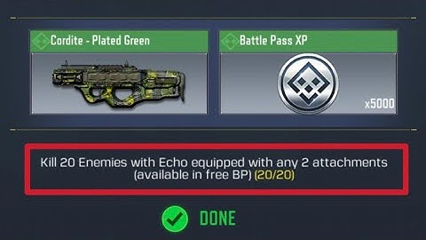How to Kill 20 Enemies with Echo equipped with any 2 attachments