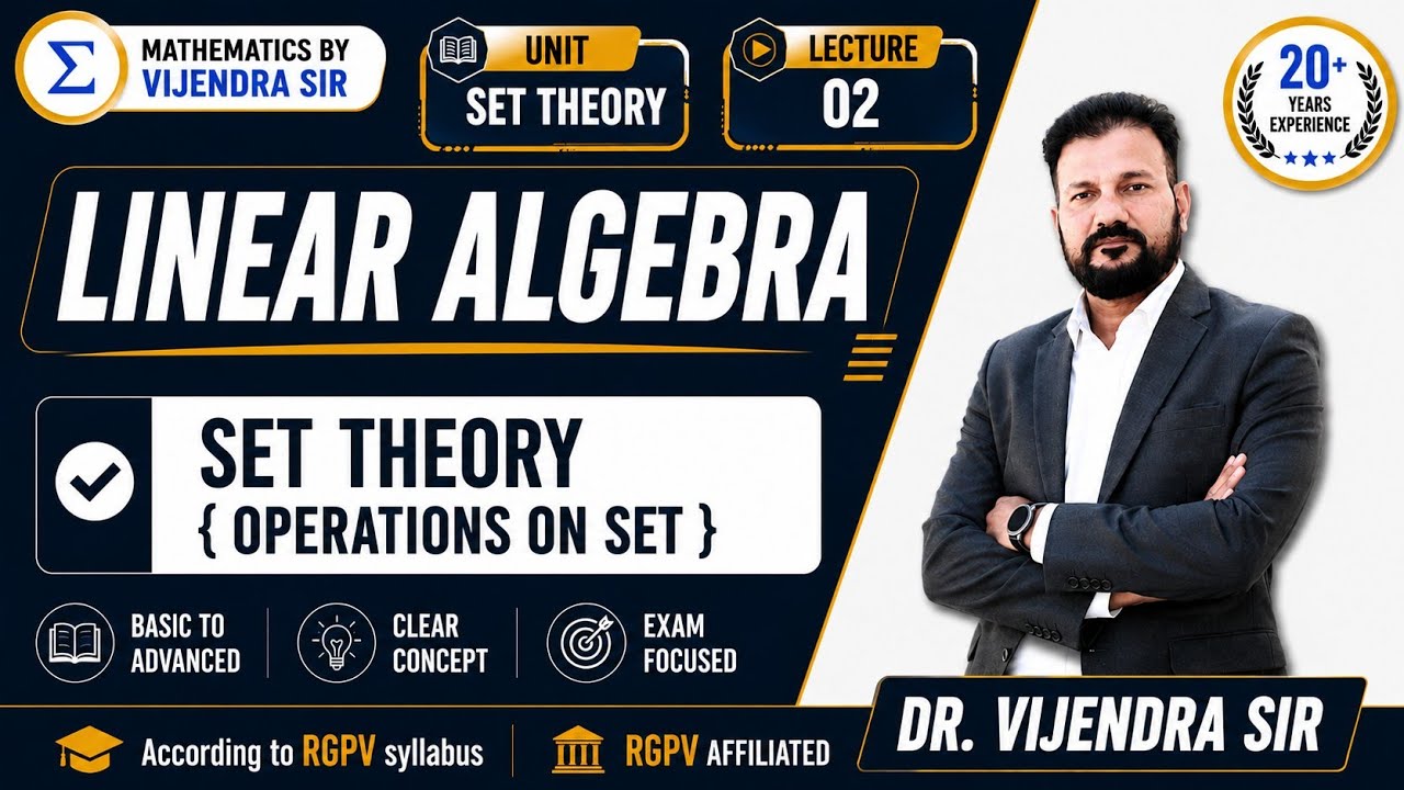 Lec-2 Set theory (Operations on sets) - YouTube